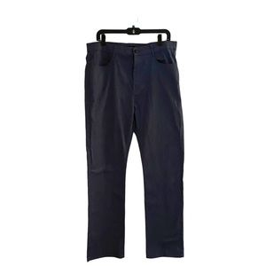 Kenneth Cole Premium Stretch Slim Fit Flat Front Chambray Dress Pants Mens 34x32